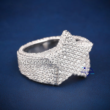 Initial letter hiphop vvs diamond ring (Copy) Gurukrupa-Gems