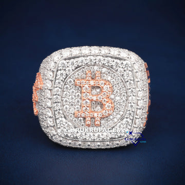 Passed diamond tester full white hip hop diamond star ring (Copy) Gurukrupa-Gems