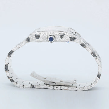 Patriot's Pride Watch with moissanite diamonds and crafted finely for unisex in stainless steel wore at any occasion Gurukrupa-Gems