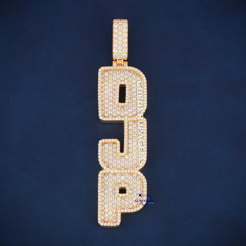 Personalize designer vvs clarity fully iced out diamond pendant - Gurukrupa-Gems