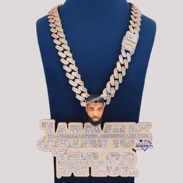 Personalized Design Pendant With Chain In 14KT Gold Gurukrupa-Gems