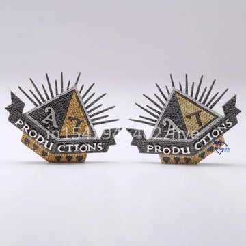 Personalized Diamond Pendant in 14 kt gold lab grown with yellow and black diamonds with vvs clarity