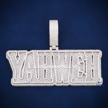 Personalized custom name letter hip hop diamond pendant Gurukrupa-Gems