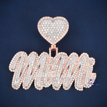 Personalized name letter two tone diamond vvs pendant Gurukrupa-Gems