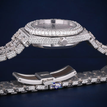 Pink dial 36 mm womens diamond watch collection Gurukrupa-Gems