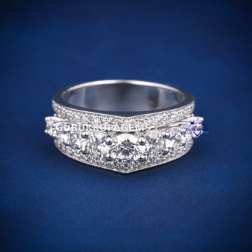 Proposal wedding engagement diamond vvs clarity band rings Gurukrupa-Gems