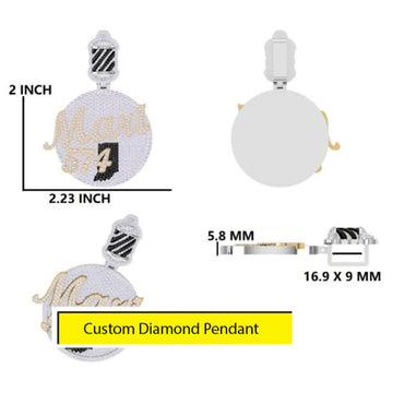 Real 14k gold VVS Moissanite Diamond Jesus Face Pendant with Custom Designs enamel Rappers Wearing Notorious Big Jesus Piece Pendant Necklace Gurukrupa-Gems