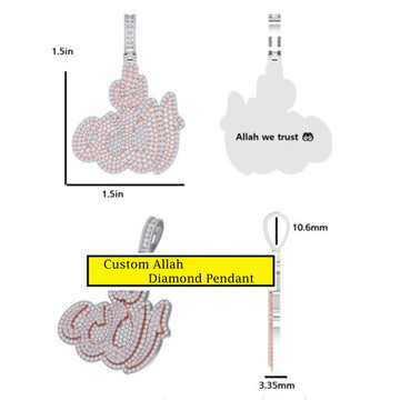 Real 925 Sterling Silver Palestine Map Pendant Necklace in Fully White Iced Out Baguette Diamond Mens Custom Silver Pendants (Copy) Gurukrupa-Gems