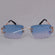 Rimless Sunglasses for Men Blue Color Glass VVS Diamond Branded Sunglass Gurukrupa-Gems