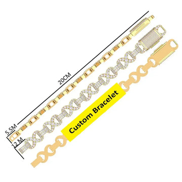 Fancy bracelet for men women two tone hip hop vvs clarity Gurukrupa-Gems