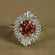 Round And Tapered Baguette Cut Womens Lab Diamond Ring in 14 kt white gold Gurukrupa-Gems