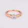 Round cut 14 kt rose gold lab diamond solitaire ring with VVS clarity wedding engagement gift Gurukrupa-Gems