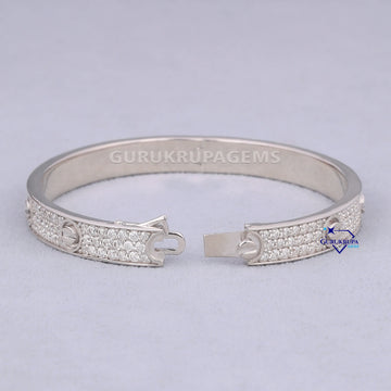 Round cut hip hop love bracelets for men with vvs clarity diamonds Gurukrupa-Gems