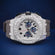 Rubber strap grey belt half iced out watch Gurukrupa-Gems