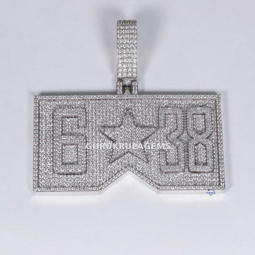 Shine Like a Star with 14 kt white gold lab grown diamond pendant for men with vvs clarity Gurukrupa-Gems