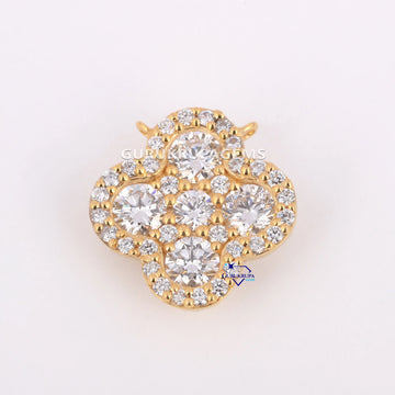 Simple casual wear round cut small size diamond pendant vvs clarity - Gurukrupa-Gems