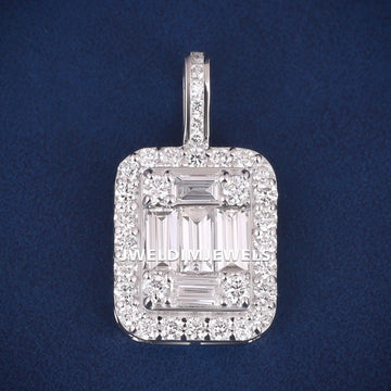 Simple casual wear round cut small size diamond pendant vvs clarity Gurukrupa-Gems