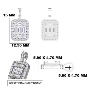 Simple casual wear round cut small size diamond pendant vvs clarity Gurukrupa-Gems