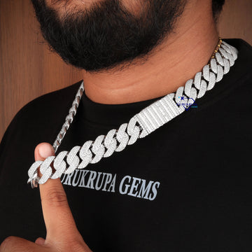 Small Round Cut Diamond Chain For Party Wear Gurukrupa-Gems