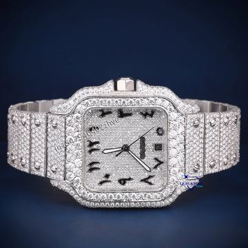 Square shaped arabic dial all white pass tester watch - Gurukrupa-Gems
