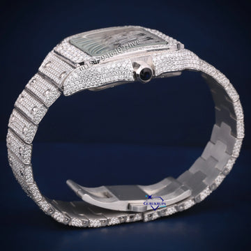 Square shaped arabic dial all white pass tester watch - Gurukrupa-Gems