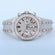 Stainless steel watch featuring three inner chronograph dials each with labgrown diamonds of VVS clarity-Gurukrupa-Gems