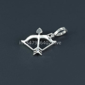 Stand out with this distinctive unisex diamond pendant in 14 kt white gold adorned with lab grown diamond-Gurukrupa-Gems