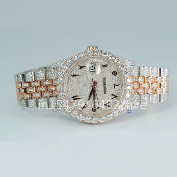 Step into the spotlight at any party with hip-hop moissanite diamond watch for men, boasting a stylish Arabic numeral