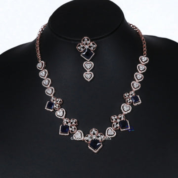 Step into the spotlight with 14kt gold lab grown diamond necklace for women with vvs clarity diamonds Gurukrupa-Gems