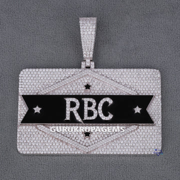 Stylish 2024 new arrival custom logo pendant for men and women crafted in 14kt white gold with labgrown diamonds Gurukrupa-Gems