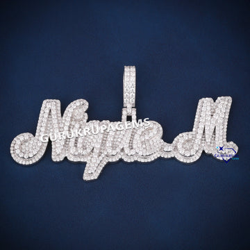 Stylish Cursive Letter Name Pendant for Unisex VVS Clarity Gurukrupa-Gems