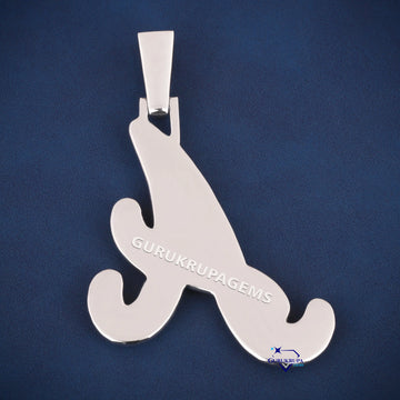 Stylish Initial Letter VVS Passed Diamond Tester Pendant - Gurukrupa-Gems