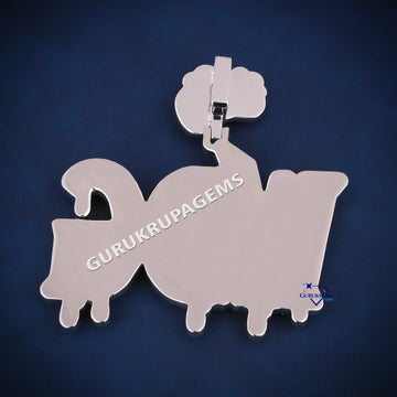 Stylish letter pendant with baguette and round cut vvs quality grade Gurukrupa-Gems