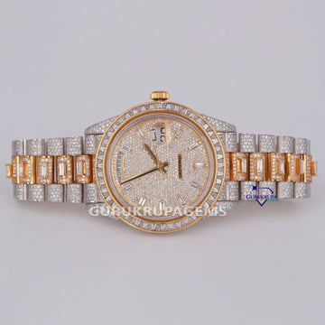 Timeless elegance with our newly crafted with moissanite diamonds in stainless steel hiphop unisex diamond watch Gurukrupa-Gems