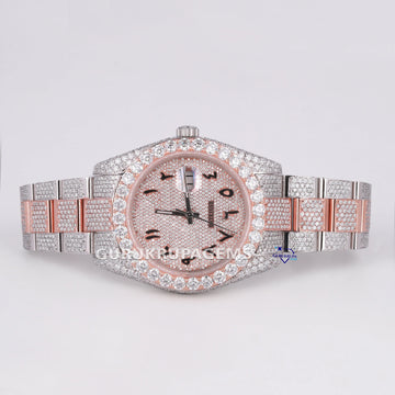 Timeless elegant fully iced out crafted with lab diamonds in stainless steel watch with vvs clarity diamonds Gurukrupa-Gems