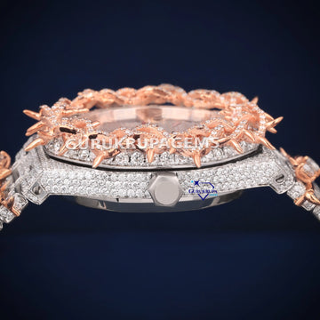 Trending custom hip hop VVS diamond watch Gurukrupa-Gems