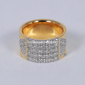 Trendy Hip Hop Diamond Ring Band For men Gurukrupa-Gems