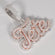 Two Tone Diamond Pendant with 14 kt rose gold Hand Crafted Lab Created Diamond Pendant For Hip Hop jewelry