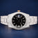 Two Tone Silver Yellow Gold Color Diamond Jubilee Watch with Black Roman Dial and Fully Iced Out Presidential Bracelet for Mens Luxury Look Gurukrupa-Gems