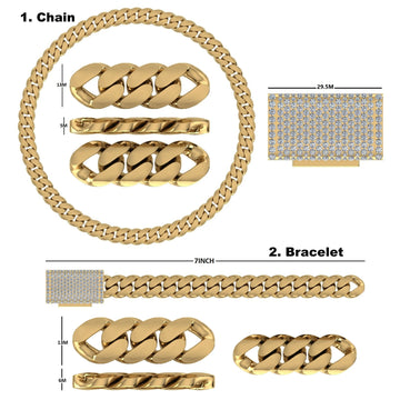 Two Tone Watch With VVS Clarity Diamond Chain Gurukrupa-Gems