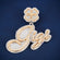 Two tone custom letter hip hop diamond pendant - Gurukrupa-Gems
