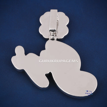Two tone custom letter hip hop diamond pendant - Gurukrupa-Gems
