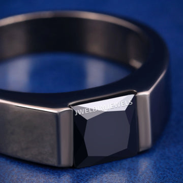 Unique Black Engagement Rings with Princess Cut Womens Black Expensive Diamond Engagement Ring (Copy) Gurukrupa-Gems