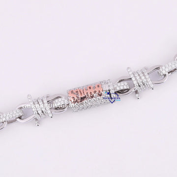 Unique Design Custom Made Diamond Chain With Pendant Gurukrupa-Gems