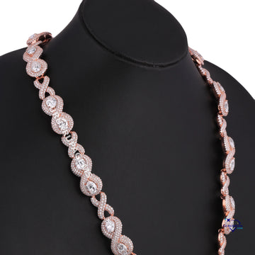 Unique Fully Iced Lab Diamond Chain With Pendant 2 Different Diamond Chain Pendant Custom Made Diamond Jewelry Gurukrupa-Gems