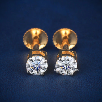 Cushion cut halo set diamond earring top quality Gurukrupa-Gems