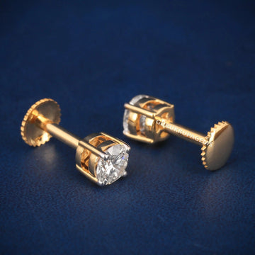 Cushion cut halo set diamond earring top quality Gurukrupa-Gems