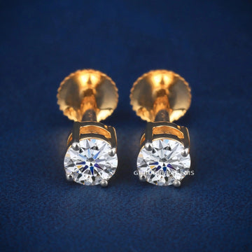 Cushion cut halo set diamond earring top quality Gurukrupa-Gems