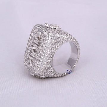 Unleash your jewelry game with our 14 kt white gold lab diamond hiphop ring with vvs clarity Gurukrupa-Gems