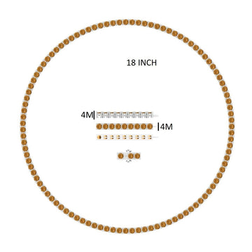 VVS Diamond Tennis Chain 20 Inch 5 mm White Gold Iced Out Urban Royal Jewelry Gurukrupa-Gems